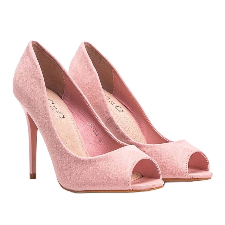 Ružičaste pumpe na štikli od Janesse ružičasta 1