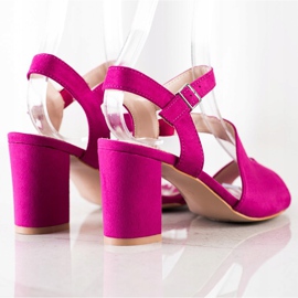 S. BARSKI Modne sandale s visokom potpeticom S.BARSKI ružičasta 1