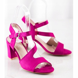 S. BARSKI Modne sandale s visokom potpeticom S.BARSKI ružičasta 2