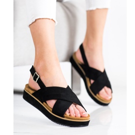 Goodin Crne sandale na platformi crno 2