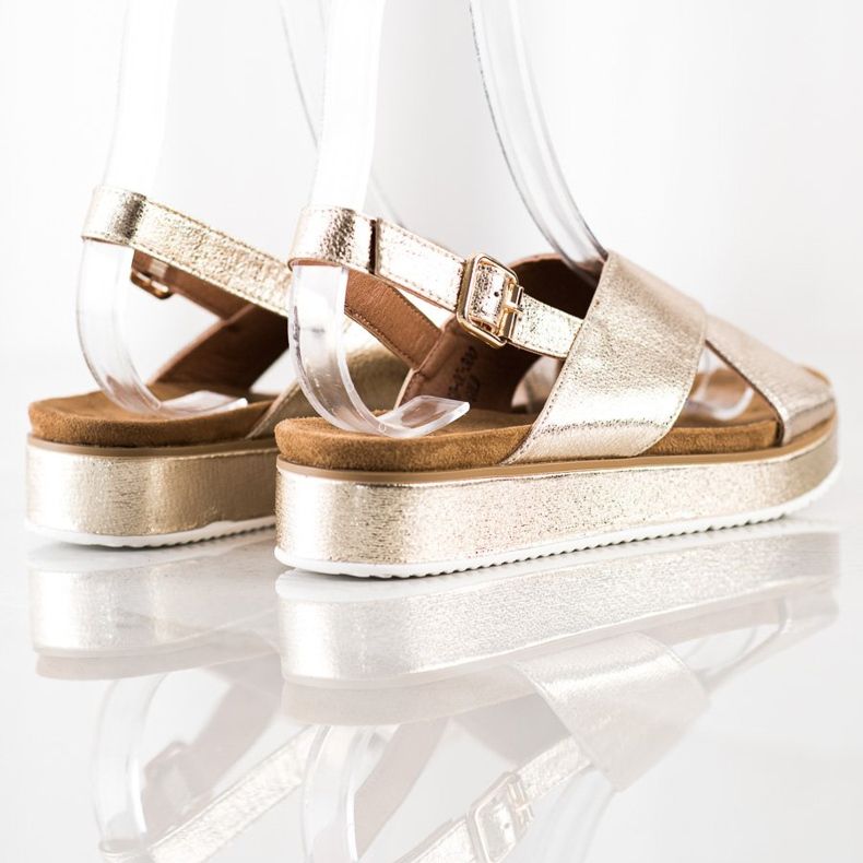 Goodin Zlatne sandale na platformi zlatni 1