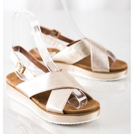 Goodin Zlatne sandale na platformi zlatni 2