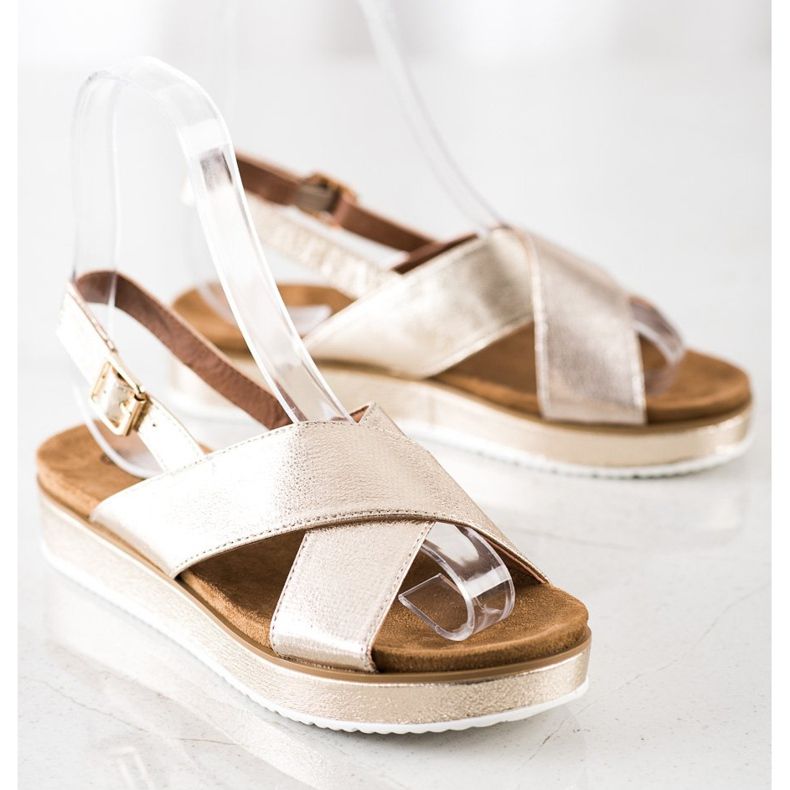 Goodin Zlatne sandale na platformi zlatni 2