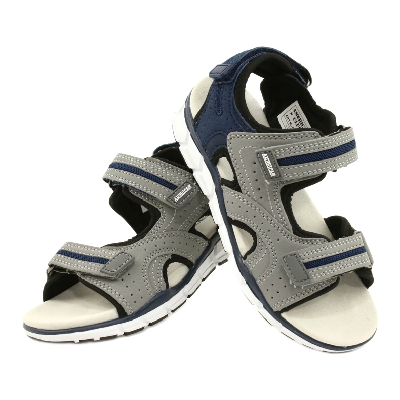 American Club Sportski sportovi Boys kožni umetnuti ES33/21 Grey siva 4