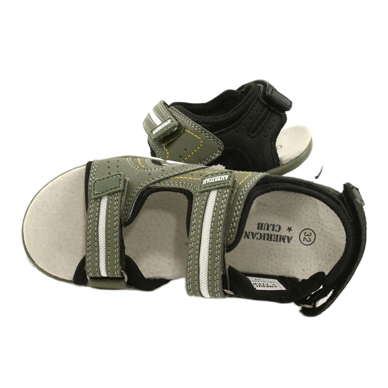 American Club Sportski sportovi Boys kožni umetnuti ES33/21 kaki zelena 4