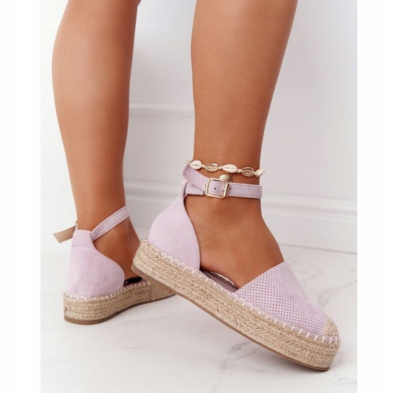 MSMG Espadrile na platformi od slame Violet Bali ljubičasta 1