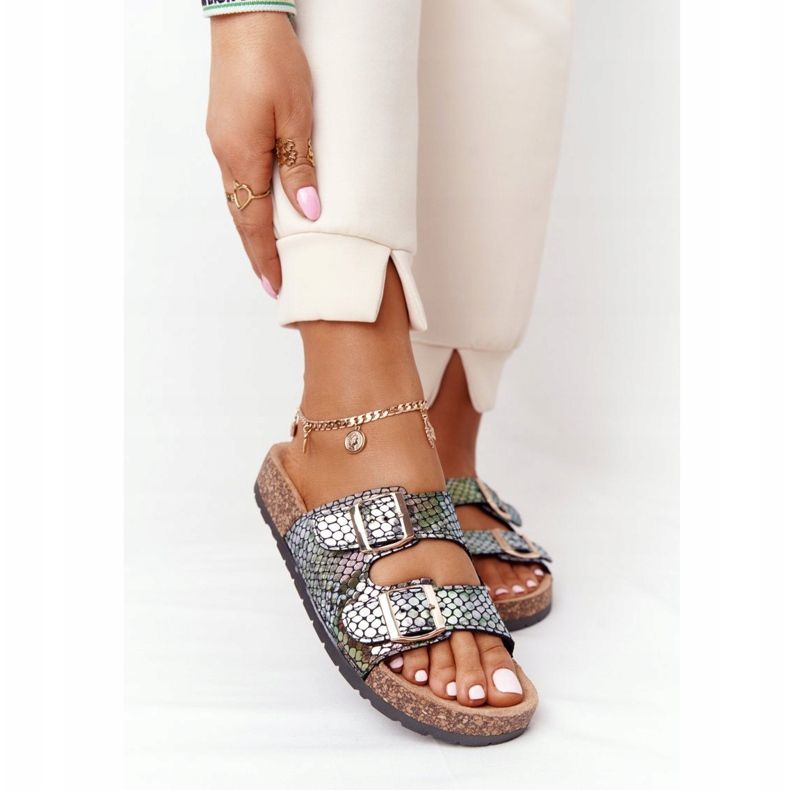 MSMG Crne Boa sandale na potplatu od pluta crna višebojan 2