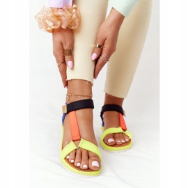 MSMG Ženske sandale na višebojnom strancu od gumenog potplata raznobojna 2