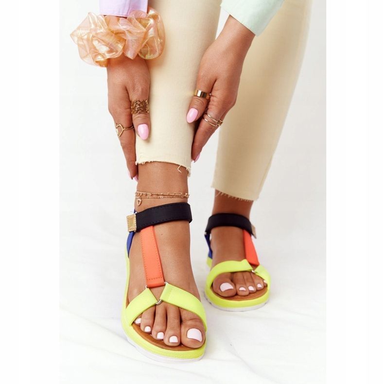 MSMG Ženske sandale na višebojnom strancu od gumenog potplata višebojan 2