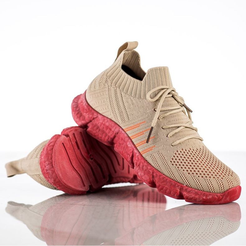 SHELOVET Ažurne tenisice na platformi bež 1