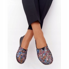 Ženska koža Maciejka 01930-87 Crne balerinke crno raznobojna 2