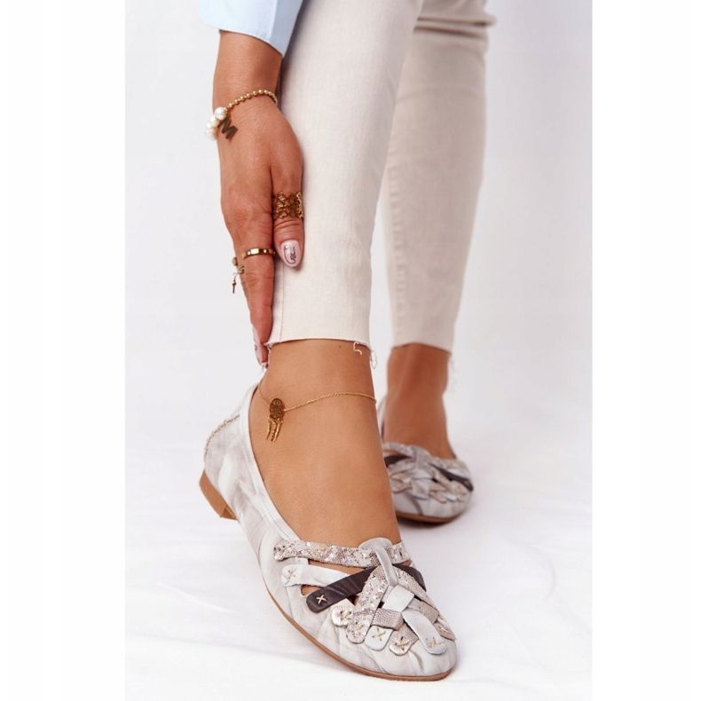 Ženske kožne balerinke Maciejka 01358-44 Dirty Beige bež 2