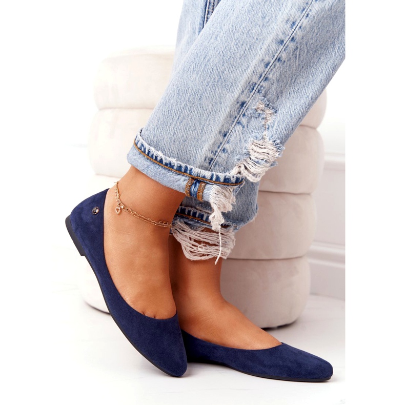 Balerine od antilopa Sergio Leone BL622 Navy blue mornarsko plava 2