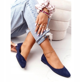 Balerine od antilopa Sergio Leone BL622 Navy blue mornarsko plava 3