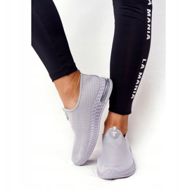 PS1 Ženske sportske cipele s navlakom Grey Be Stretchy siva 3