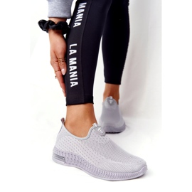 PS1 Ženske sportske cipele s navlakom Grey Be Stretchy siva 4