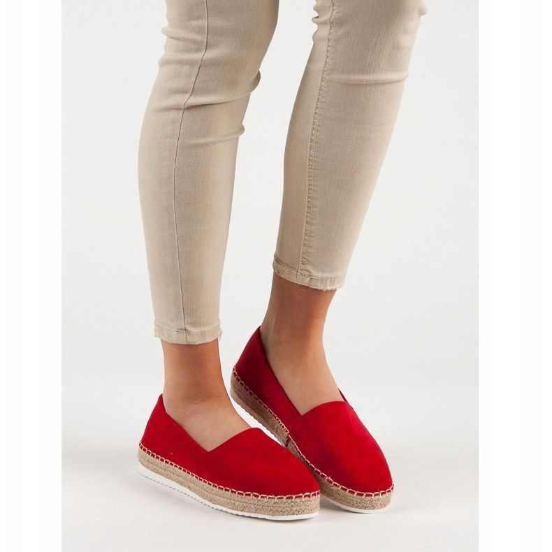 Small Swan Espadrile od crvene antilopa crvena 1