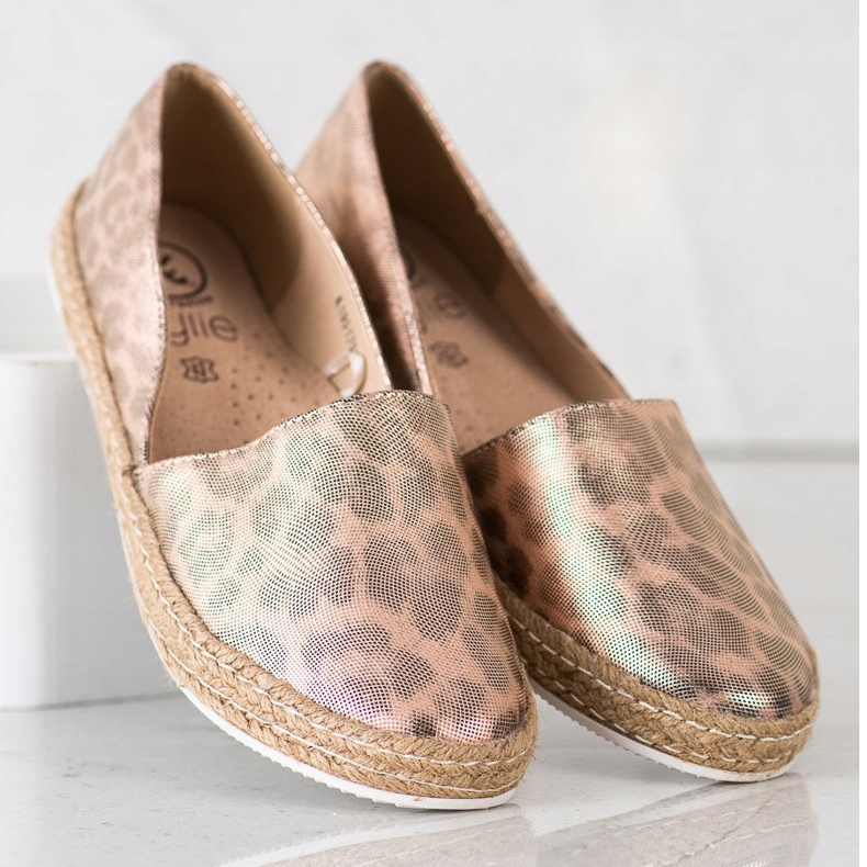 Kylie Pjegave espadrile bež zlatni 2