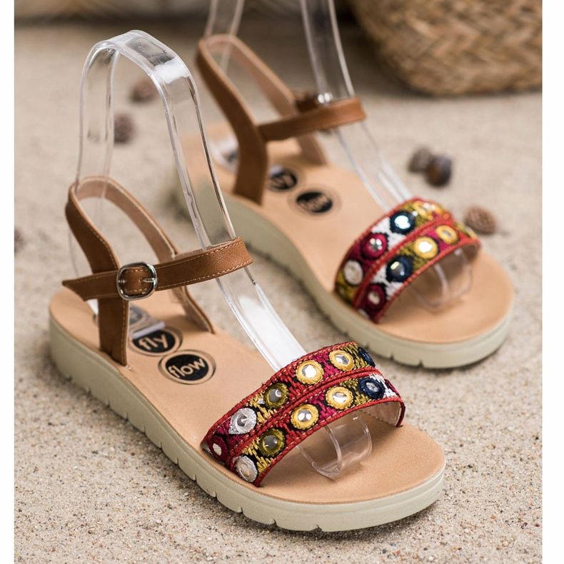 SHELOVET Ležerne sandale smeđa 1