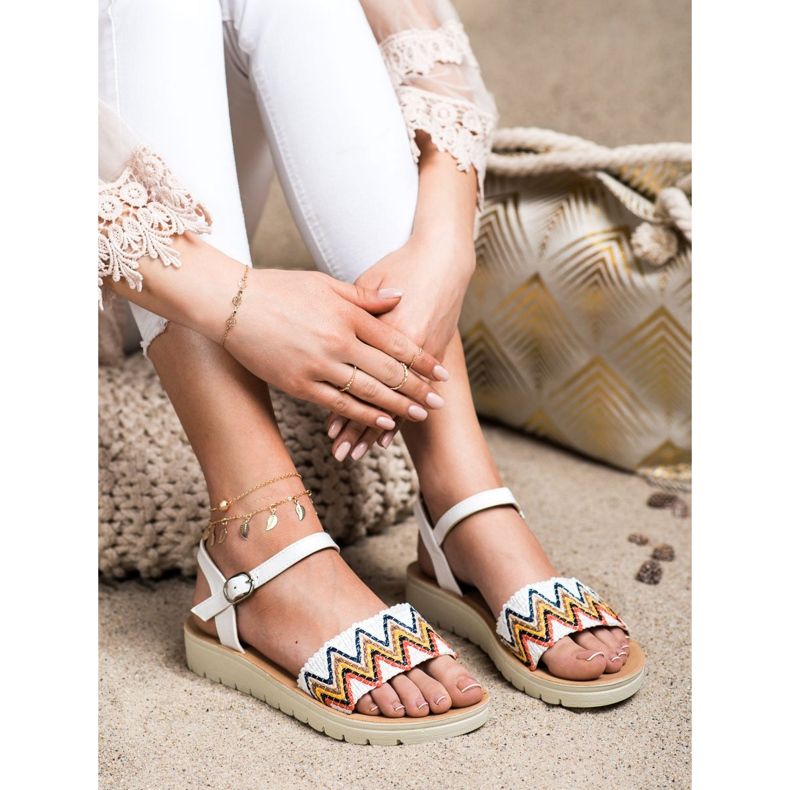 SHELOVET Ležerne sandale bijela 1