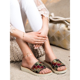 SHELOVET Papuče s kubnim cirkonijem raznobojna 2