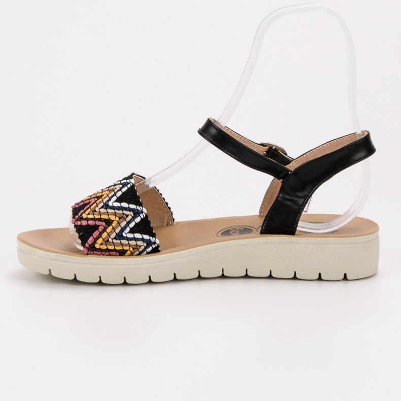 SHELOVET Ležerne sandale crna 1