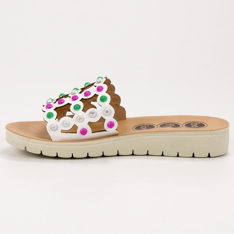 SHELOVET Ležerne ženske papuče bijela višebojan 2