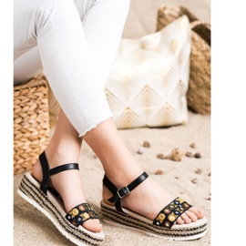 SHELOVET Sandale na platformi crna 2