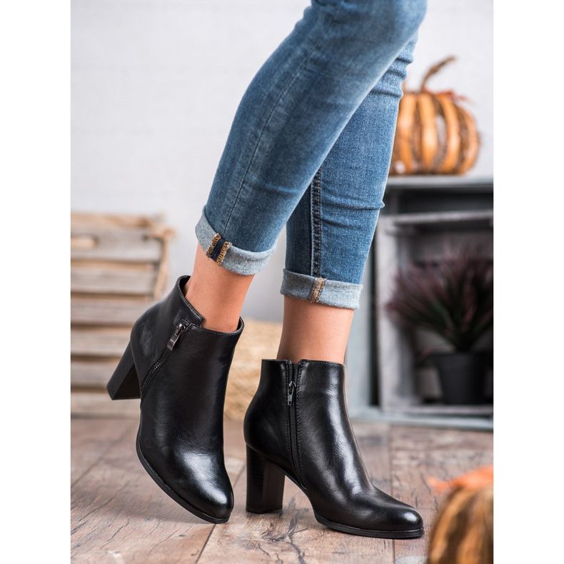 W. Potocki Crne čizme na štiklama crna 1