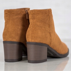 Kylie Camel Booties On A Post smeđa 1