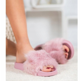 SHELOVET Gumene papuče s krznom ljubičasta 1