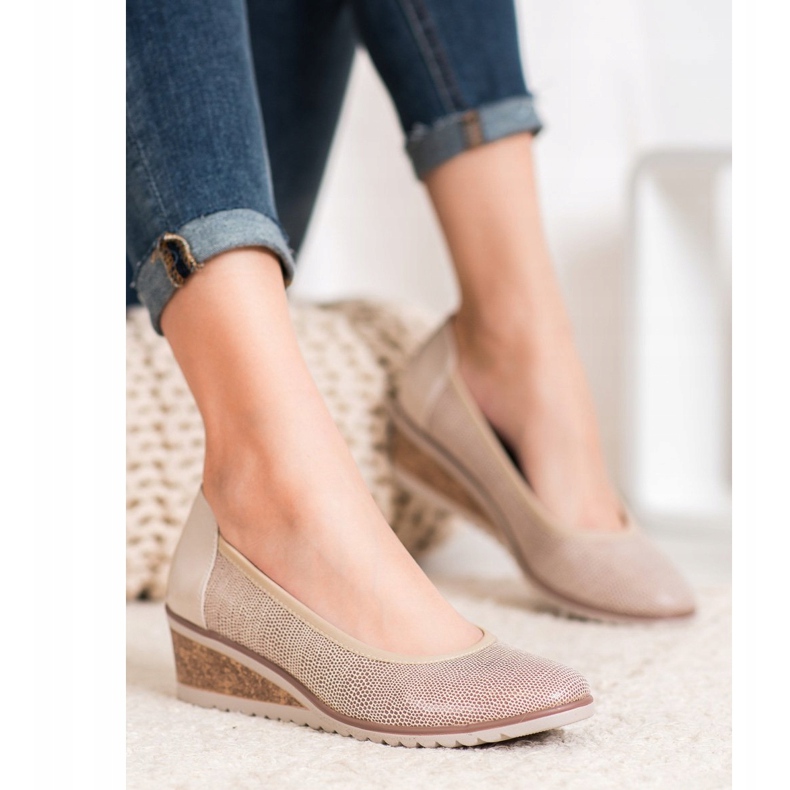 Elegantne VINCEZA balerine bež smeđa 1
