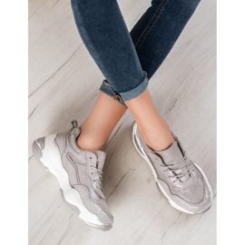 Goodin Kožne tenisice srebro siva 1