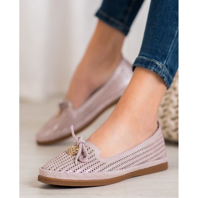 Elegantne VINCEZA balerine raznobojna ružičasta 1