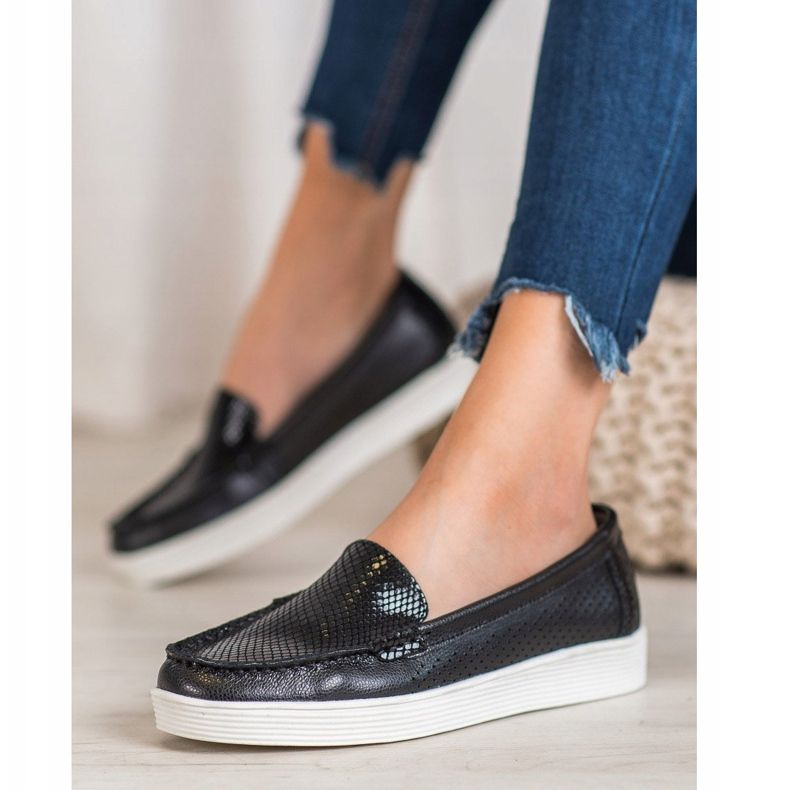 Mokasine na platformi VINCEZA crna 1