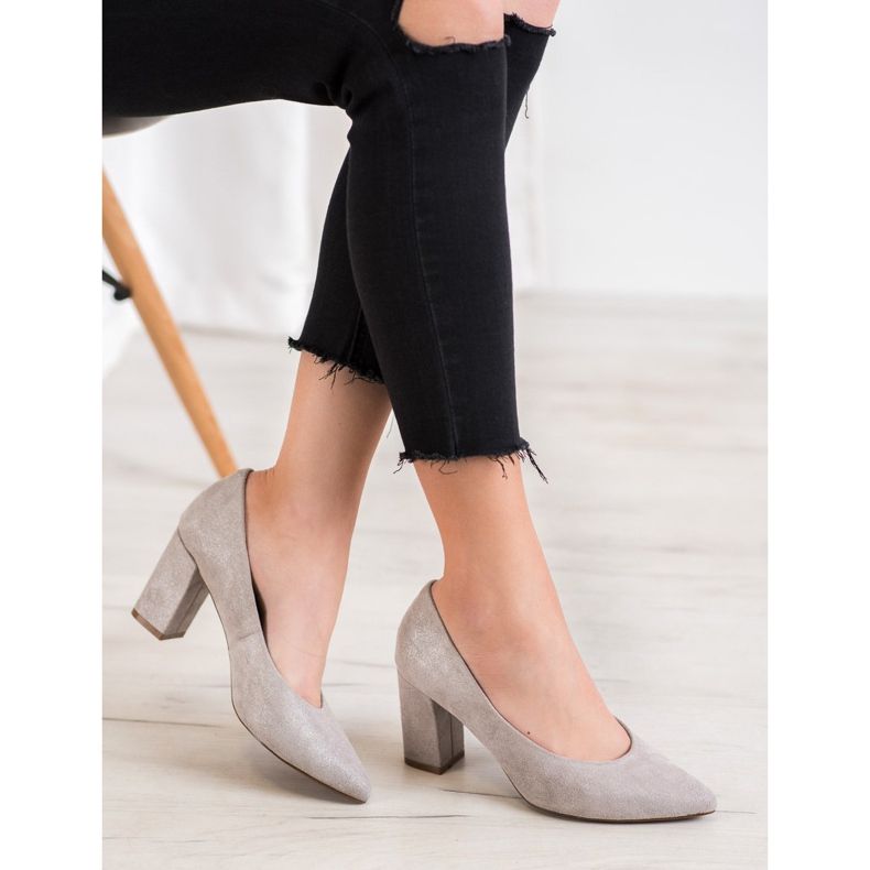 W. Potocki Pumpe sa sjajem siva 2