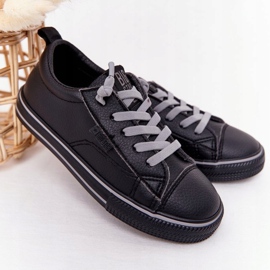 Dječje tenisice od eko kože Big Star HH374038 Crne crna 2