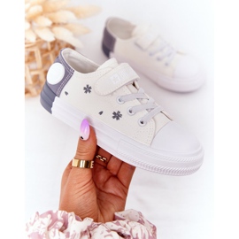 Dječje tenisice s čičkom Big Star HH374052 Bijelo-siva bijela 2