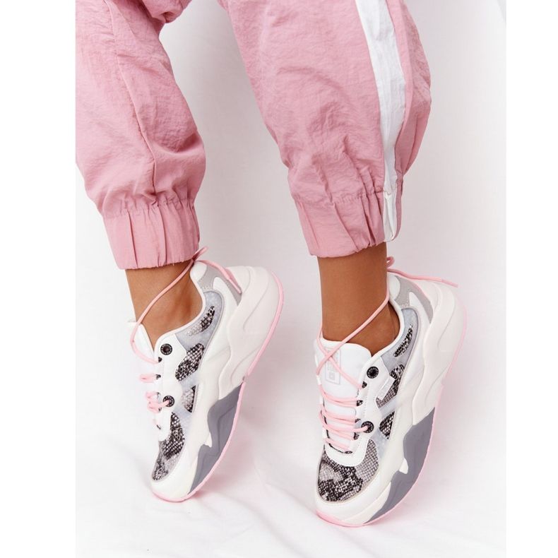 Ženske sportske cipele Memorijska pjena Big Star HH274326 Bijela ružičasta raznobojna 1