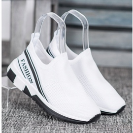 SHELOVET Ažurna moda Slipony bijela 1