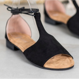 Vezane VINCEZA sandale crna 1