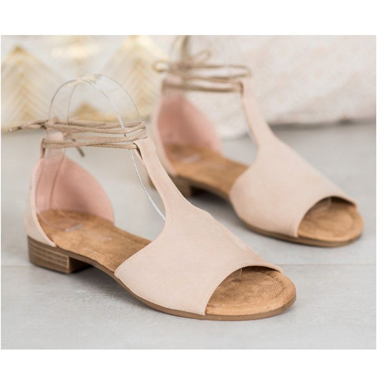 Vezane VINCEZA sandale smeđa 2