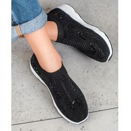 SUPER COOL Crne cipele s kristalima crna 2