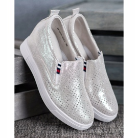 Filippo Kožne cipele na klin siva 1