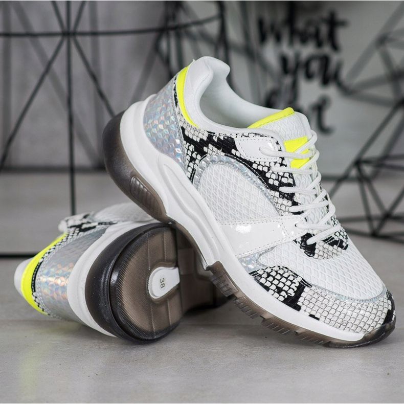 Kylie Udobne tenisice sa zmijskim printom bijela višebojan 1