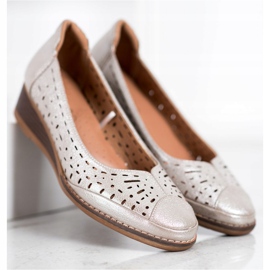 Crpke na klin VINCEZA srebro siva 1