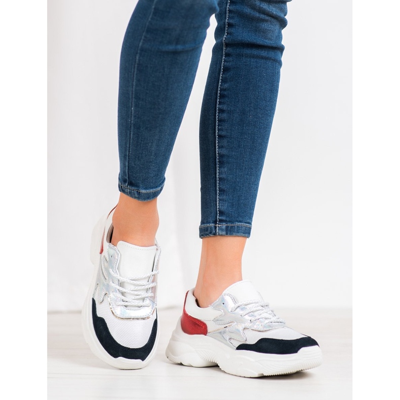 Filippo Kožne šarene tenisice bijela 2