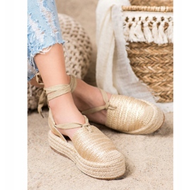 Seastar Vezane sandale Espadrilles zlatna 1