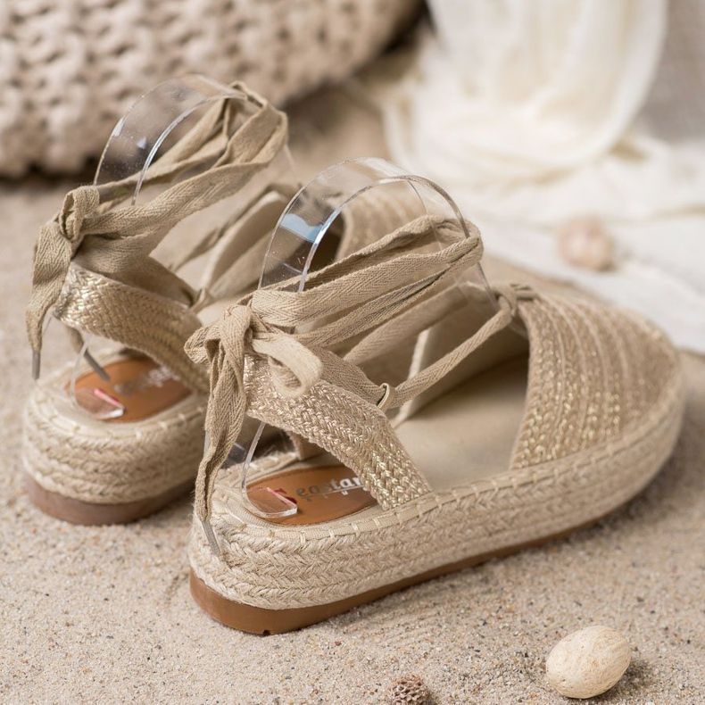 Seastar Vezane sandale Espadrilles zlatni 2