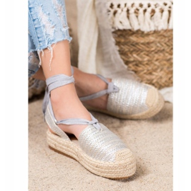 Seastar Vezane sandale Espadrilles siva 2